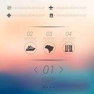 tourism infographic with unfocused background N18