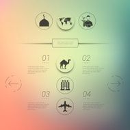 tourism infographic with unfocused background N19