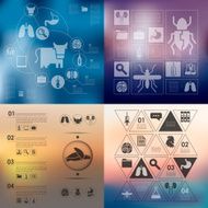 veterinary infographic with unfocused background N79