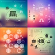 medical infographic with unfocused background N76