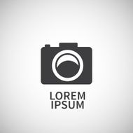Icon flat element design camera
