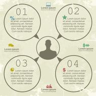 Infographic retro design element layout Vector