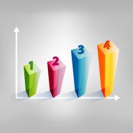 Example of cube chart Infographics element N5