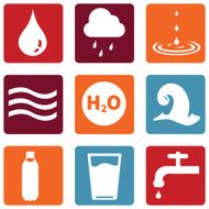 Vector Set of Water Icons N17