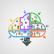 Cloud information from puzzles with workers N2