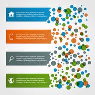 Horizontal infographics with circles