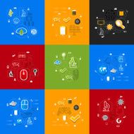 technology sticker infographic N44