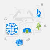 technology sticker infographic N45