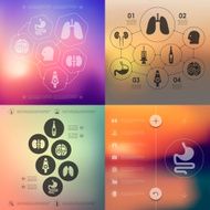 medicine infographic with unfocused background N72