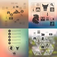 veterinary infographic with unfocused background N80