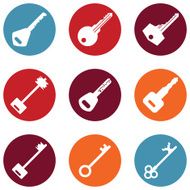 Vector Set of Keys Icons N23