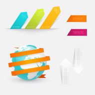 Abstract business info graphics template with icons N95