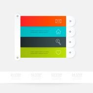 Abstract business info graphics template with icons N96