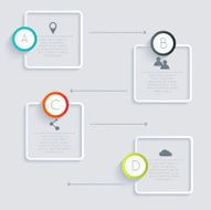 Abstract business info graphics template with icons N97