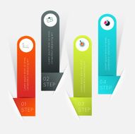 Abstract business info graphics template with icons N98