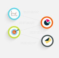 Abstract business info graphics template with icons N99