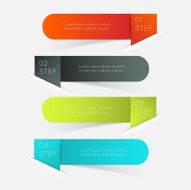 Abstract business info graphics template with icons N100