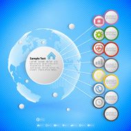 Infographic with colored circles for business template vector N7