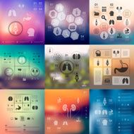 medical infographic with unfocused background N77