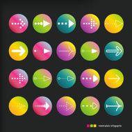 Arrow sign icon set N3