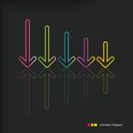 Arrow sign icon set N4