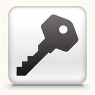 Square Button with House Keys interface icon N2