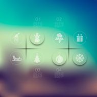 Christmas infographic with unfocused background N189
