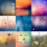 ecology infographic with unfocused background N53