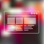 interface icon on blurred background N3