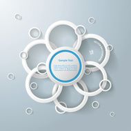 Infographic White Rings Circles Flower