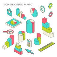isometric business finance analytics chart graphic N3