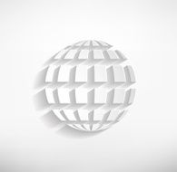 White globe icon N2