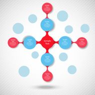colorful round diagram metaball infographics N16