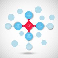 colorful round diagram metaball infographics N17