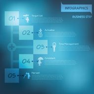 Step to success infographics vector eps10
