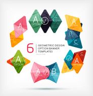 Geometric shaped option banners collection N3