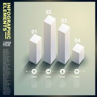 3d white statistics template infographic elements