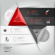 Modern 3d infographics business triangle N2