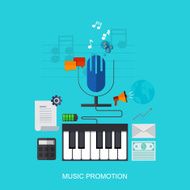 Vector flat modern icons on sample background N8