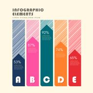 creative histogram infographics design