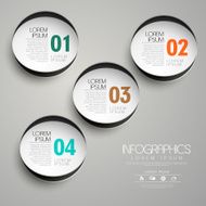 circle paper label infographic elements