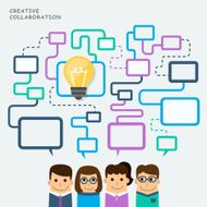 illustration concept of creative collaboration