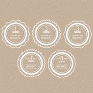 White round banners-options for infographics design