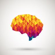 brain symbol with colorful diamond
