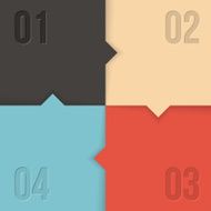 vector infographics with 4 steps