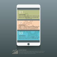Info-graphic smart phone screen design