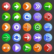 Flat arrow icons 4