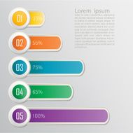 Set of ribbons Infographic design N5