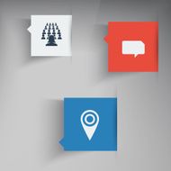 Vector flat UI design trend icons N6