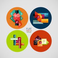Flat infographic design concept set N8